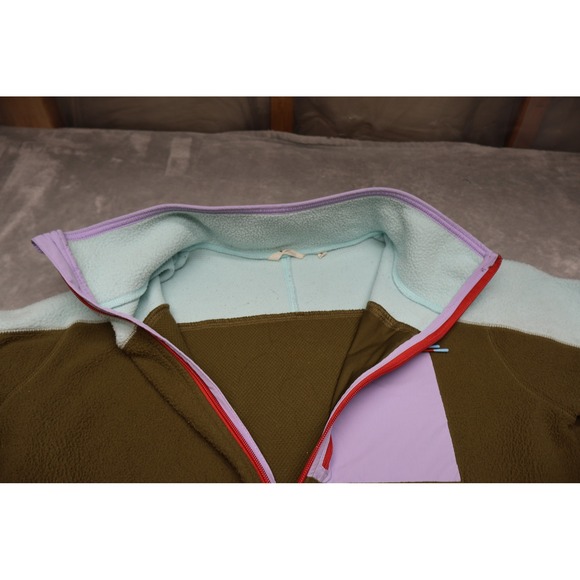 Cotopaxi Sweatshirt Womens Large Brown Abrazo 1/2 Zip Fleece Pullover Recycled - Picture 3 of 10